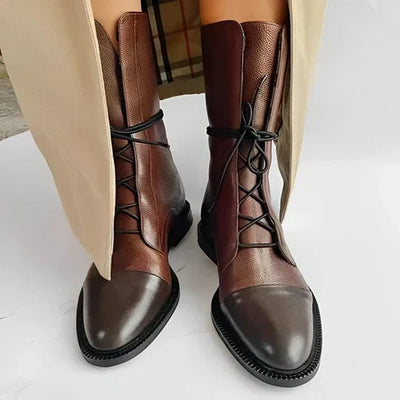 Ashford | Emilia – Women’s Lace - Up Leather Mid - Calf Boots with Streamlined Fit - Ashford London Clothing
