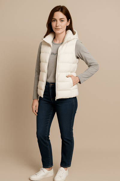 Ashford | Enya – Women’s Lightweight Hooded Sleeveless Puffer Vest - Ashford London Clothing