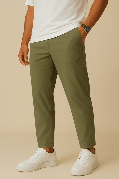 Ashford | Essential Tapered Trousers with Drawstring and Soft Finish - Ashford London Clothing