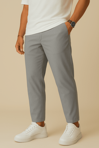 Ashford | Essential Tapered Trousers with Drawstring and Soft Finish - Ashford London Clothing