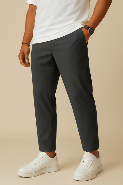 Ashford | Essential Tapered Trousers with Drawstring and Soft Finish - Ashford London Clothing