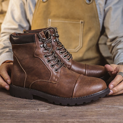 Ashford | Ewan – Men’s Rugged Lace - Up Ankle Boots with Cushioned Collar and Grip Sole - Ashford London Clothing