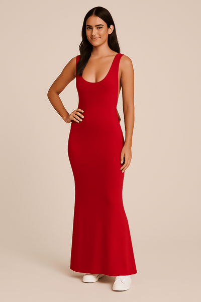 Ashford | Felia Halter Maxi Dress – Backless Tie, Flowy Fit, Elegant Party Style - Ashford London Clothing