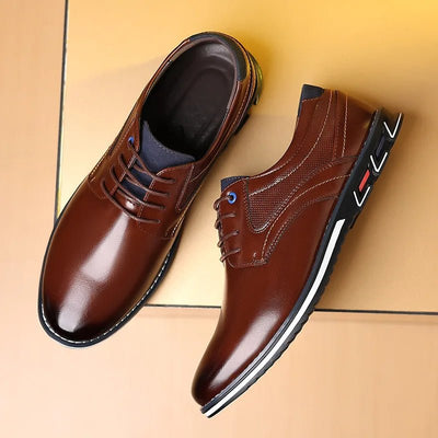 Ashford | Felix Men’s Pointed Toe Casual Shoes – PU Leather – Flat Heel - Ashford London Clothing