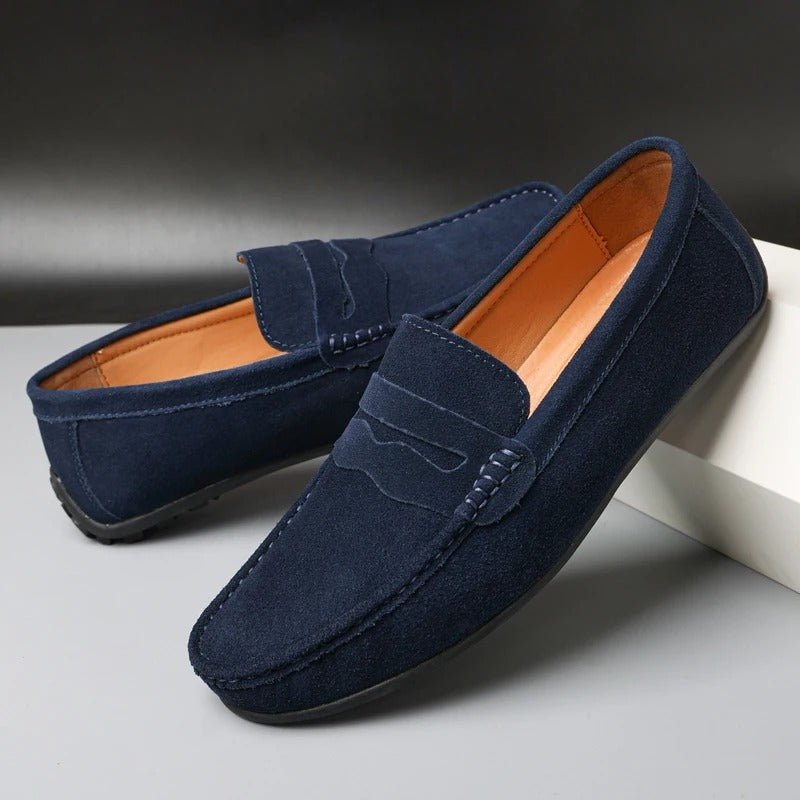 Ashford | Finlay – Men's Slip - On Leather Loafers with Modern Fit - Ashford London Clothing