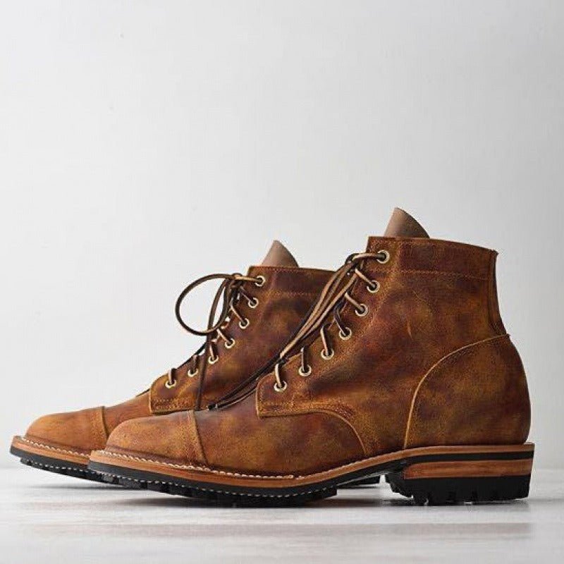 Ashford | Fraser – Men’s Classic Leather Lace - Up Ankle Boots with Grip Sole - Ashford London Clothing