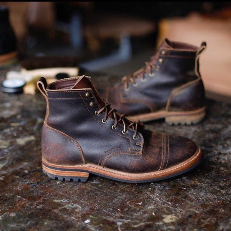 Ashford | Fraser – Men’s Classic Leather Lace - Up Ankle Boots with Grip Sole - Ashford London Clothing