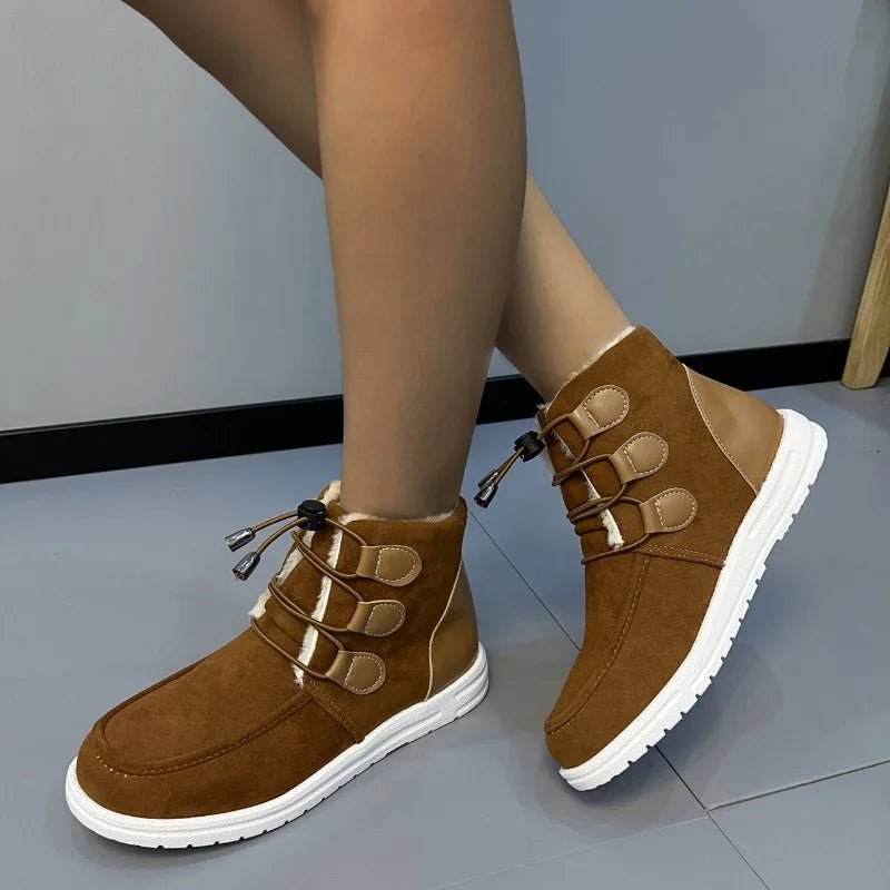 Ashford | Freya – Women’s Flat Ankle Boots with Round Toe & Rugged Outdoor Sole - Ashford London Clothing