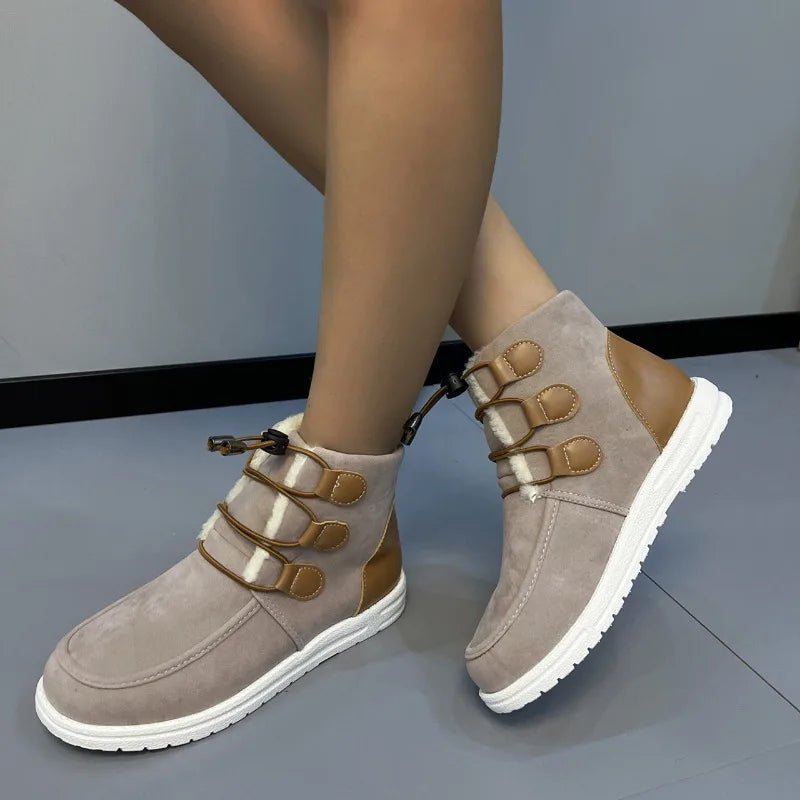 Ashford | Freya – Women’s Flat Ankle Boots with Round Toe & Rugged Outdoor Sole - Ashford London Clothing