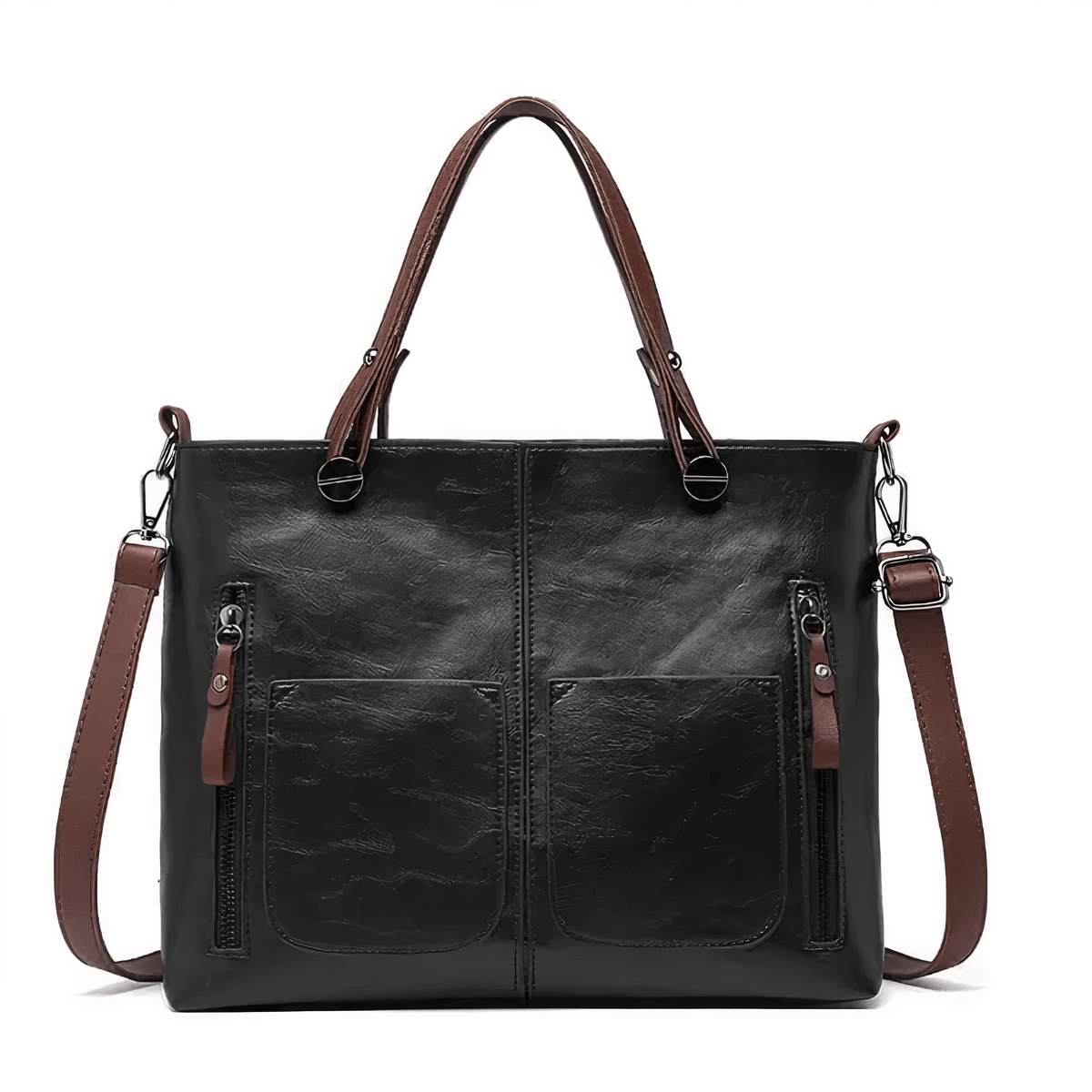 Ashford | Geneviève – Leather Vintage Style Shoulder Bag – PU Leather – Adjustable Strap - Ashford London Clothing