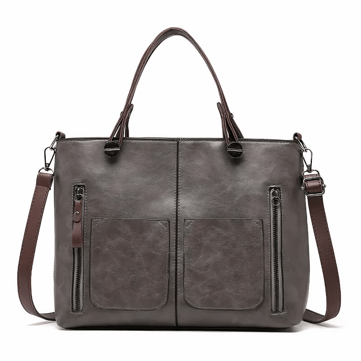 Ashford | Geneviève – Leather Vintage Style Shoulder Bag – PU Leather – Adjustable Strap - Ashford London Clothing