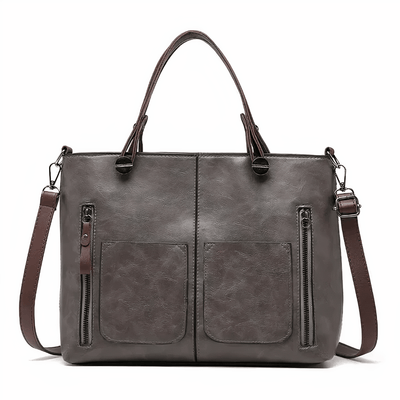 Ashford | Geneviève – Leather Vintage Style Shoulder Bag – PU Leather – Adjustable Strap - Ashford London Clothing
