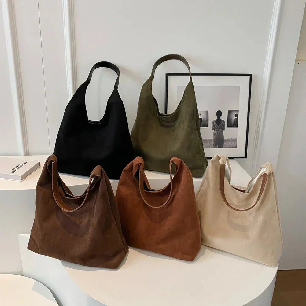 Ashford | Geneviève – Women’s Suede Tote Bag – Spacious Structured Design - Ashford London Clothing