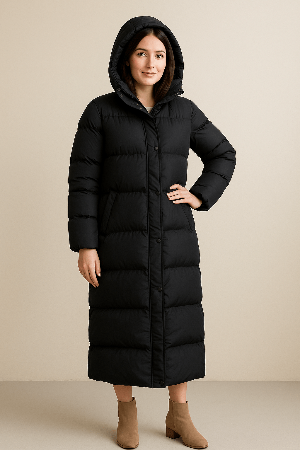 Ashford | Gráinne – Women’s Oversized Quilted Puffer Jacket with High Collar & Full Zip - Ashford London Clothing
