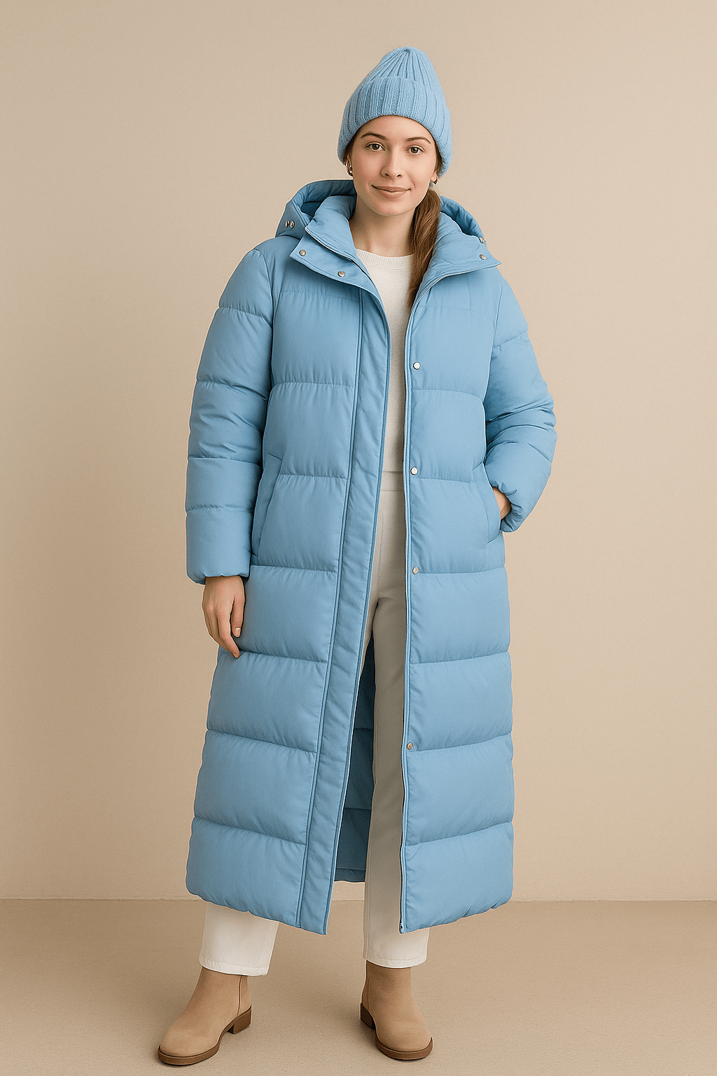 Ashford | Gráinne – Women’s Oversized Quilted Puffer Jacket with High Collar & Full Zip - Ashford London Clothing