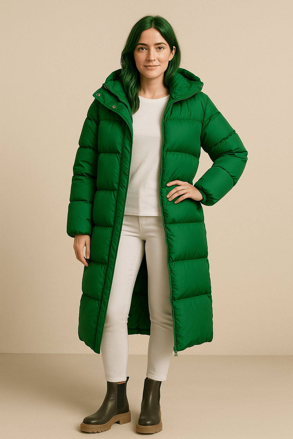 Ashford | Gráinne – Women’s Oversized Quilted Puffer Jacket with High Collar & Full Zip - Ashford London Clothing