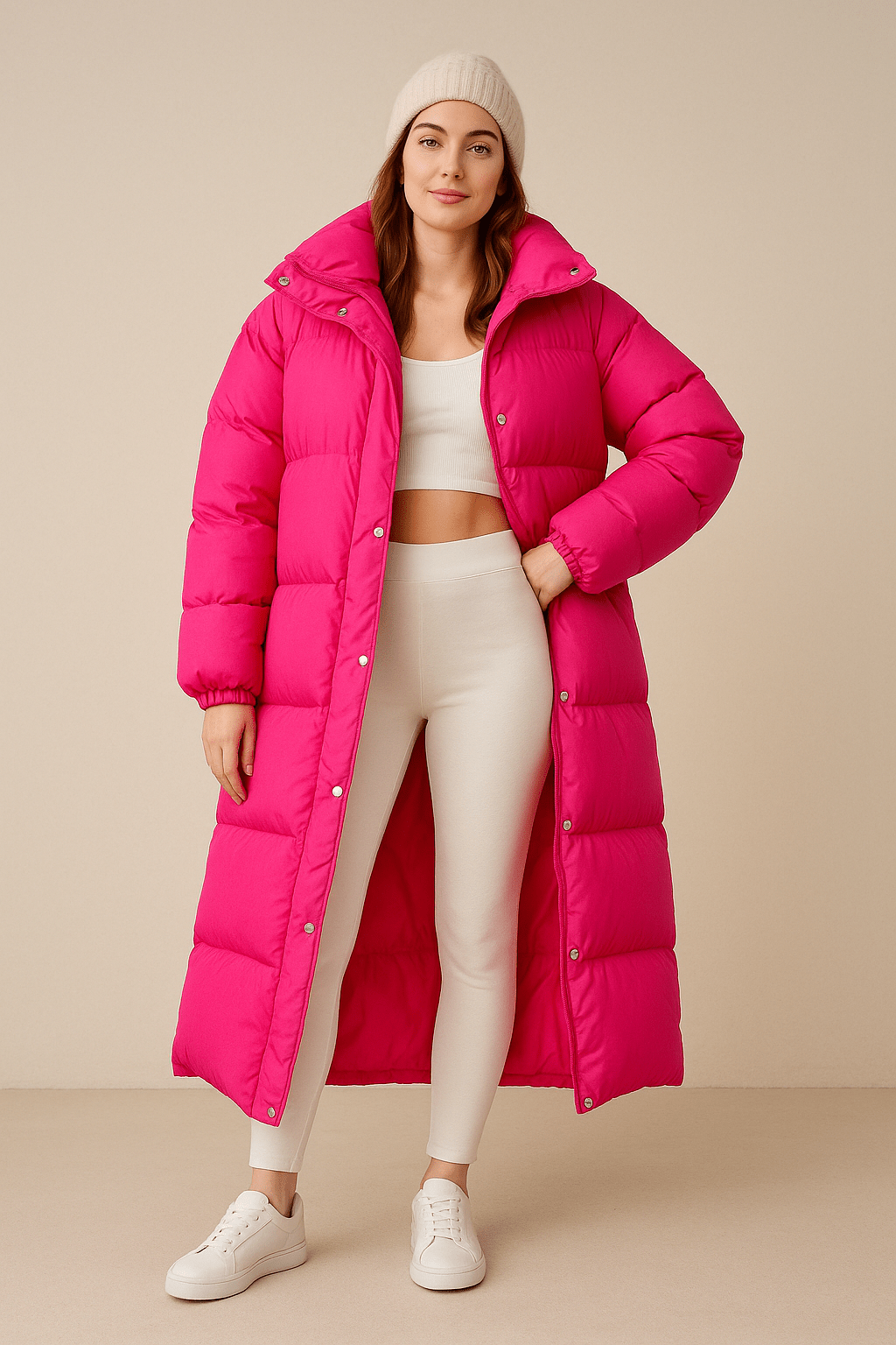 Ashford | Gráinne – Women’s Oversized Quilted Puffer Jacket with High Collar & Full Zip - Ashford London Clothing