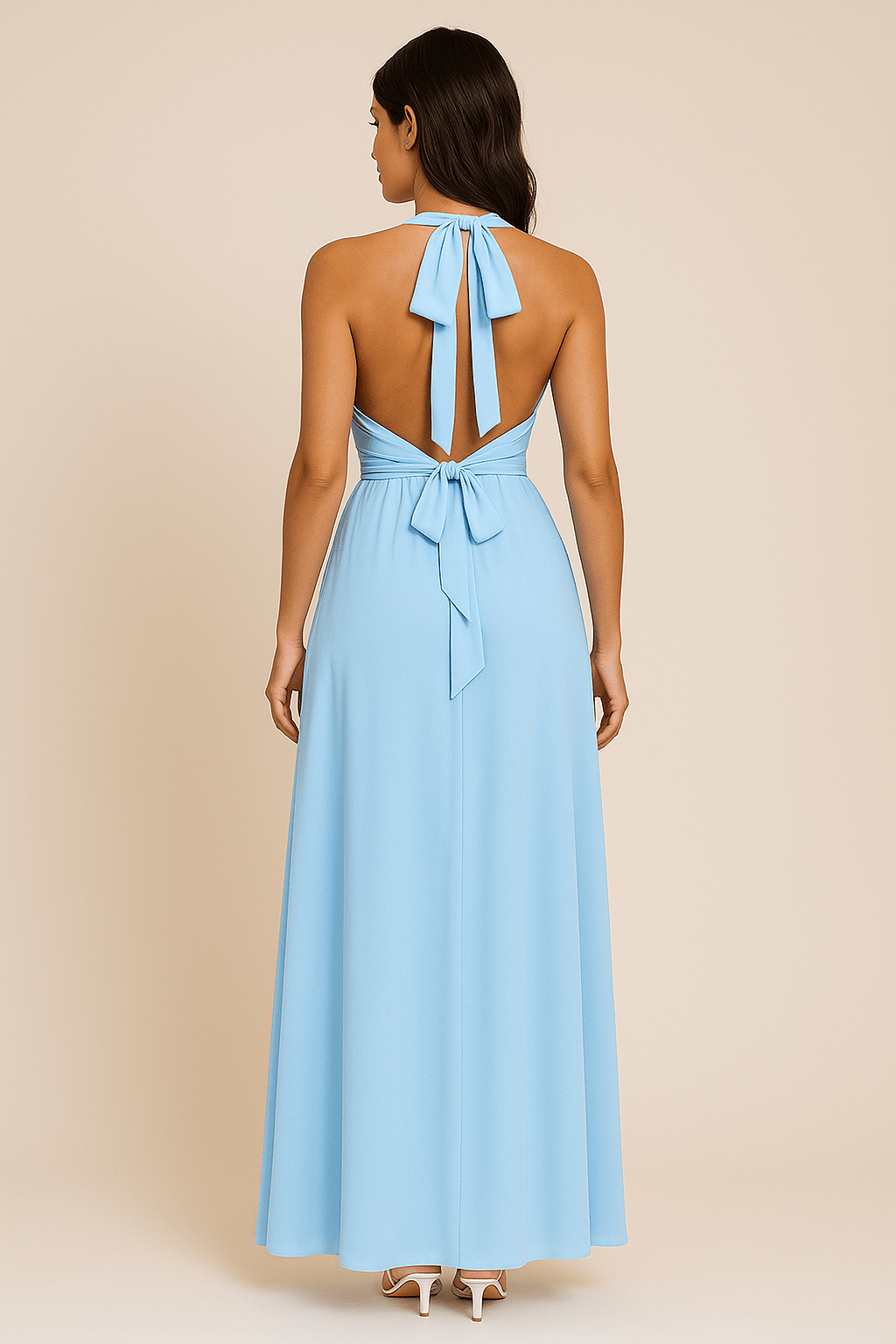 Ashford | Halter Neck Maxi Dress - Ashford London Clothing
