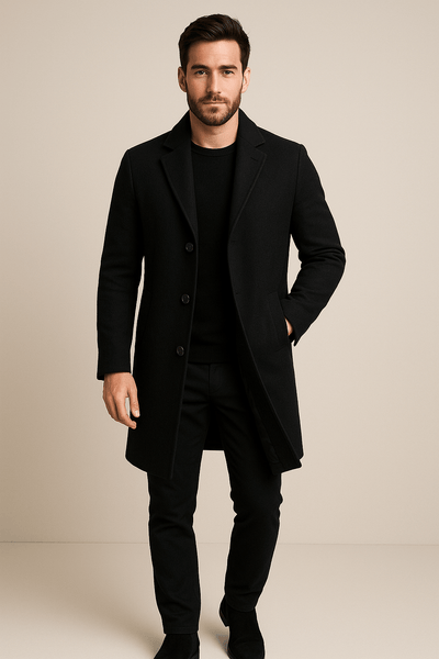 Ashford | Harvey – Men’s Classic Winter Trench Coat in Durable Polyester - Ashford London Clothing