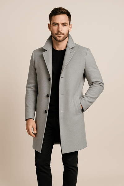 Ashford | Harvey – Men’s Classic Winter Trench Coat in Durable Polyester - Ashford London Clothing