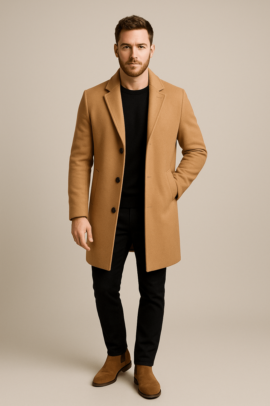Ashford | Harvey – Men’s Classic Winter Trench Coat in Durable Polyester - Ashford London Clothing