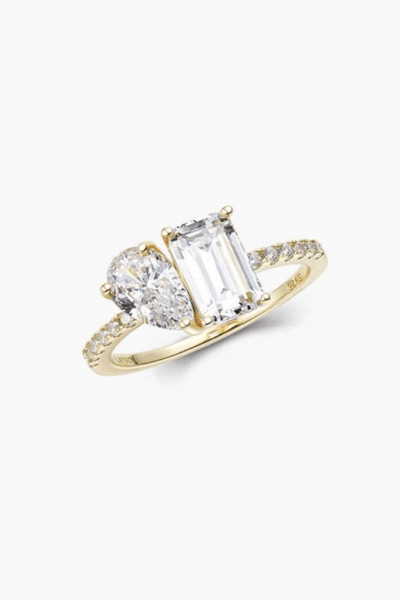 Ashford | Heide – Emerald & Crushed Ice Pavé Ring - Ashford London Clothing