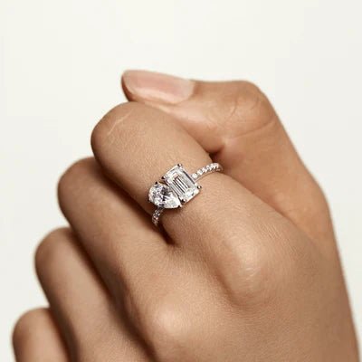 Ashford | Heide – Emerald & Crushed Ice Pavé Ring - Ashford London Clothing