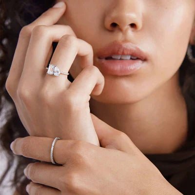 Ashford | Heide – Emerald & Crushed Ice Pavé Ring - Ashford London Clothing