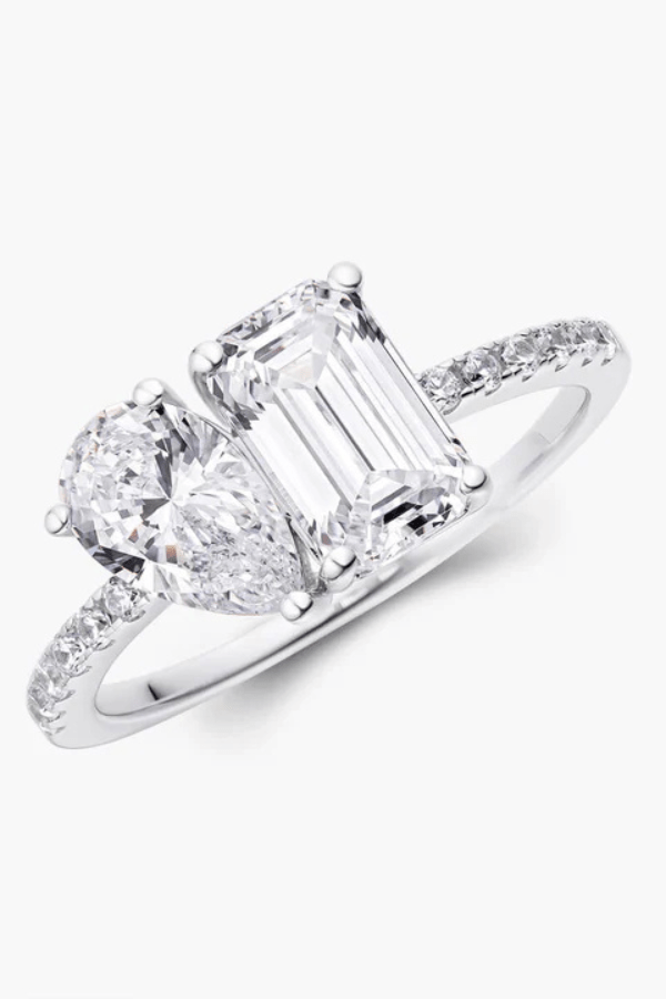 Ashford | Heide – Emerald & Crushed Ice Pavé Ring - Ashford London Clothing