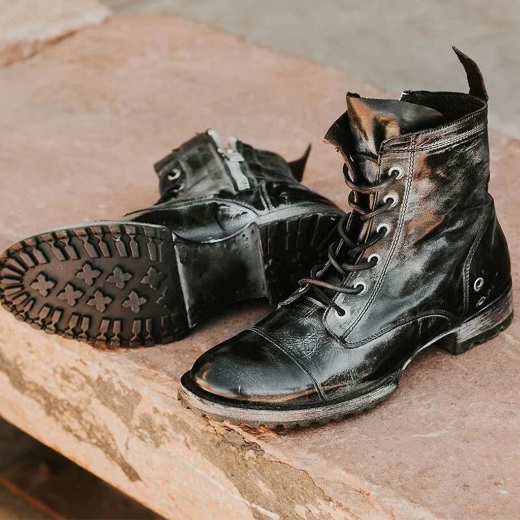 Ashford | Henrik – Men’s Lace - Up Ankle Boots with Rugged Grip and PU Leather Upper - Ashford London Clothing