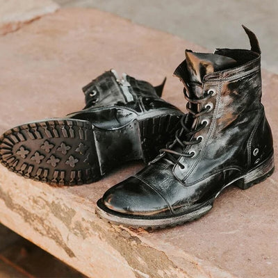 Ashford | Henrik – Men’s Lace - Up Ankle Boots with Rugged Grip and PU Leather Upper - Ashford London Clothing