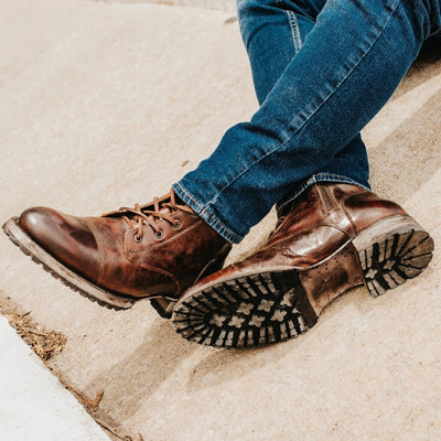 Ashford | Henrik – Men’s Lace - Up Ankle Boots with Rugged Grip and PU Leather Upper - Ashford London Clothing