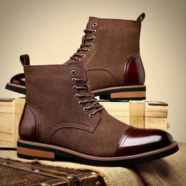 Ashford | Henrik – Men’s Leather Suede Lace - Up Oxford Boots with Durable Sole - Ashford London Clothing