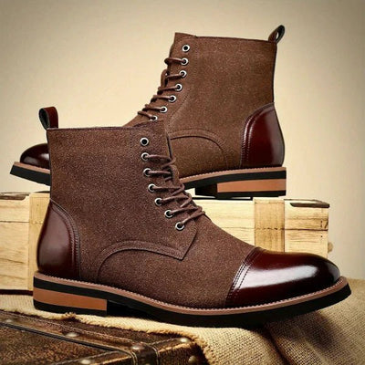 Ashford | Henrik – Men’s Leather Suede Lace - Up Oxford Boots with Durable Sole - Ashford London Clothing