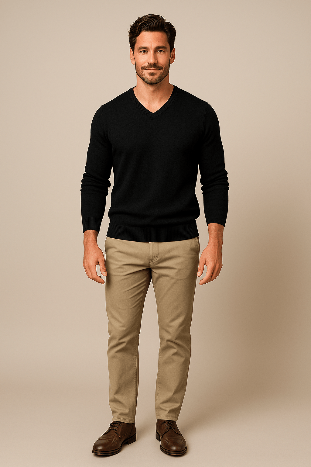 Ashford | Henrik – Men’s Slim Fit Knitted Cotton Blend V - Neck Sweater - Ashford London Clothing