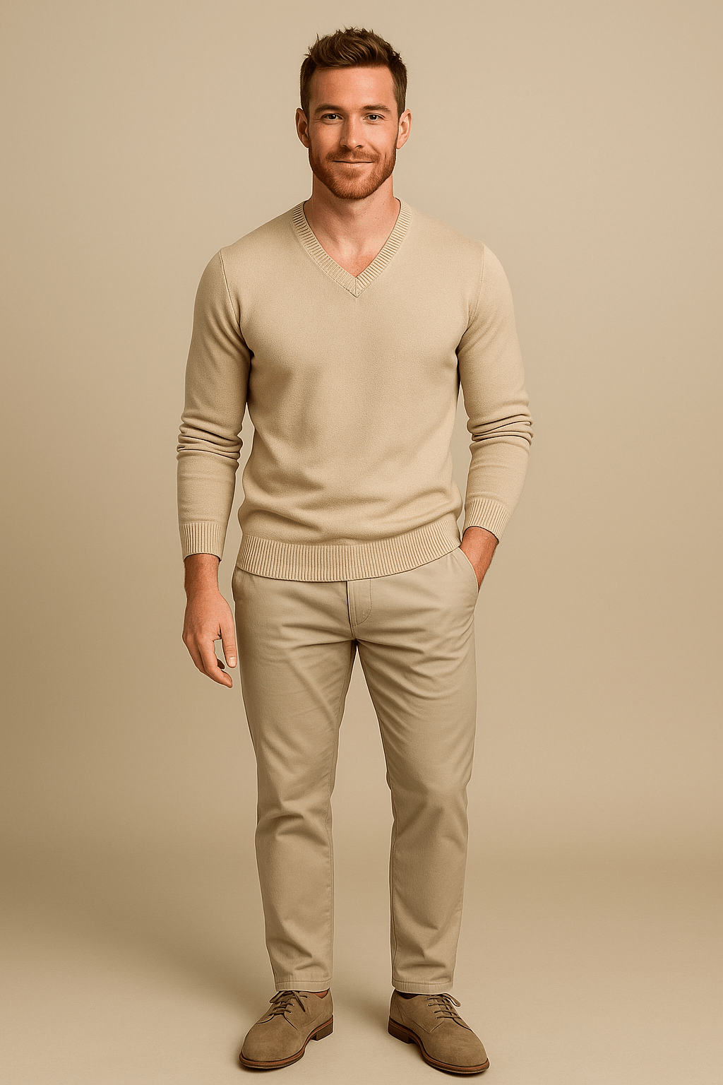 Ashford | Henrik – Men’s Slim Fit Knitted Cotton Blend V - Neck Sweater - Ashford London Clothing