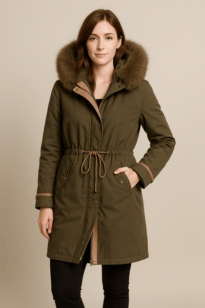 Ashford | Holla – Women’s Quilted Lining Adjustable Waist Parka Jacket - Ashford London Clothing