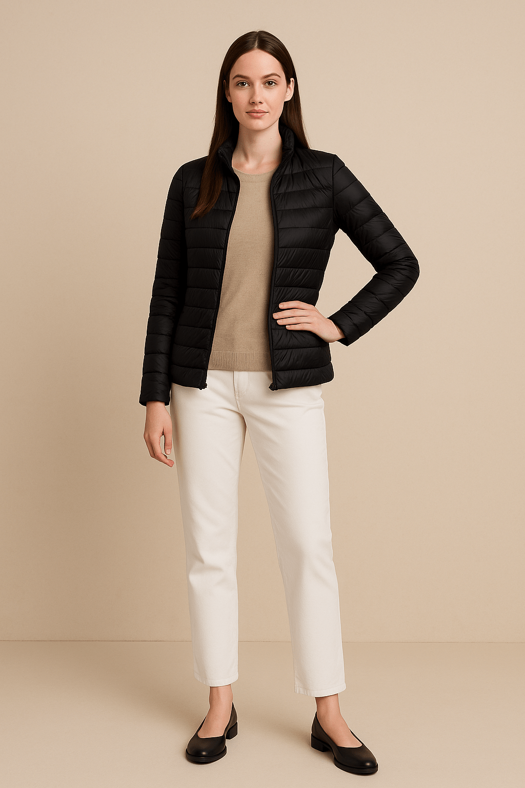 Ashford | Holly – Women’s Slim Fit Quilted Down Jacket with Hip - Length Design - Ashford London Clothing