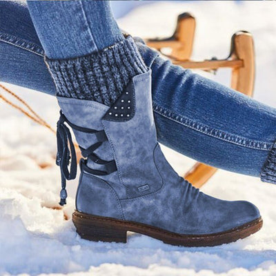 Ashford | Ingrid – Women’s Casual Calf Boots with Side Zipper and Low Heel - Ashford London Clothing