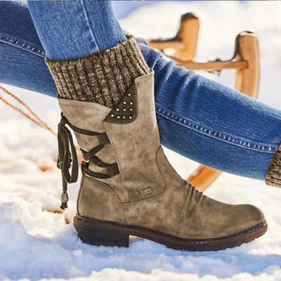 Ashford | Ingrid – Women’s Casual Calf Boots with Side Zipper and Low Heel - Ashford London Clothing