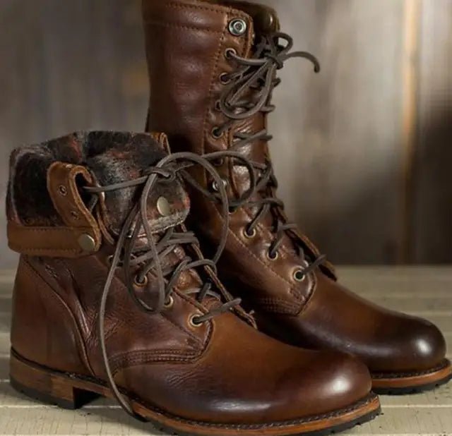 Ashford | Ingrid – Women’s Lace - Up Ankle Boots Durable Sole, PU Leather, Outdoor Style - Ashford London Clothing