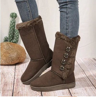 Ashford | Ingrid – Women’s Winter Booties with Genuine Leather and Button Detail - Ashford London Clothing