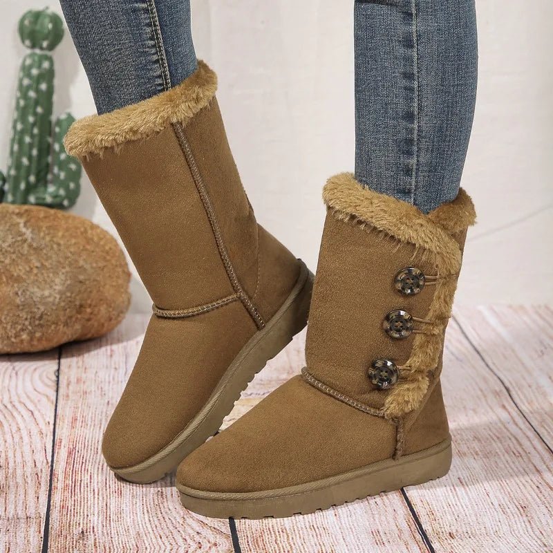 Ashford | Ingrid – Women’s Winter Booties with Genuine Leather and Button Detail - Ashford London Clothing