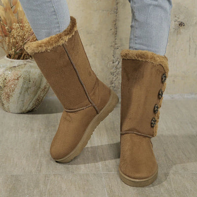 Ashford | Ingrid – Women’s Winter Booties with Genuine Leather and Button Detail - Ashford London Clothing