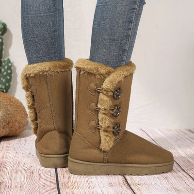 Ashford | Ingrid – Women’s Winter Booties with Genuine Leather and Button Detail - Ashford London Clothing