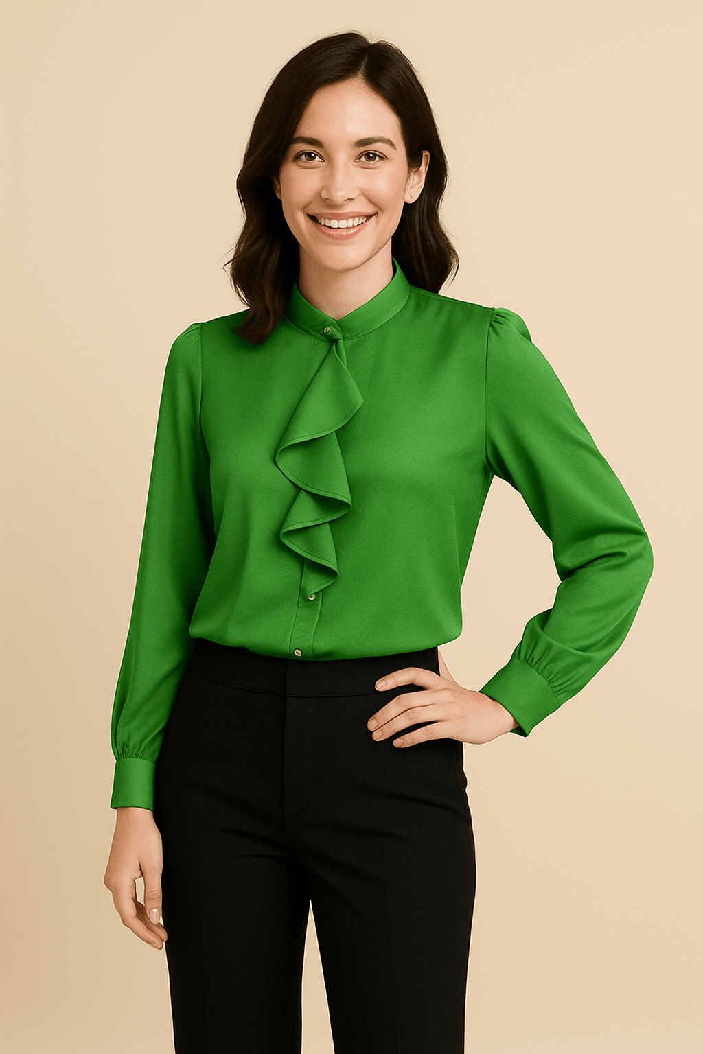 Ashford | Jeanette Ruffle Blouse – Light & Feminine - Ashford London Clothing