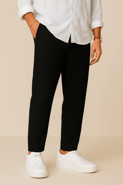 Ashford | Jim Soft Luxury Trousers with Refined Texture and Drawcord Waist - Ashford London Clothing