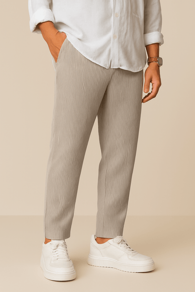 Ashford | Jim Soft Luxury Trousers with Refined Texture and Drawcord Waist - Ashford London Clothing