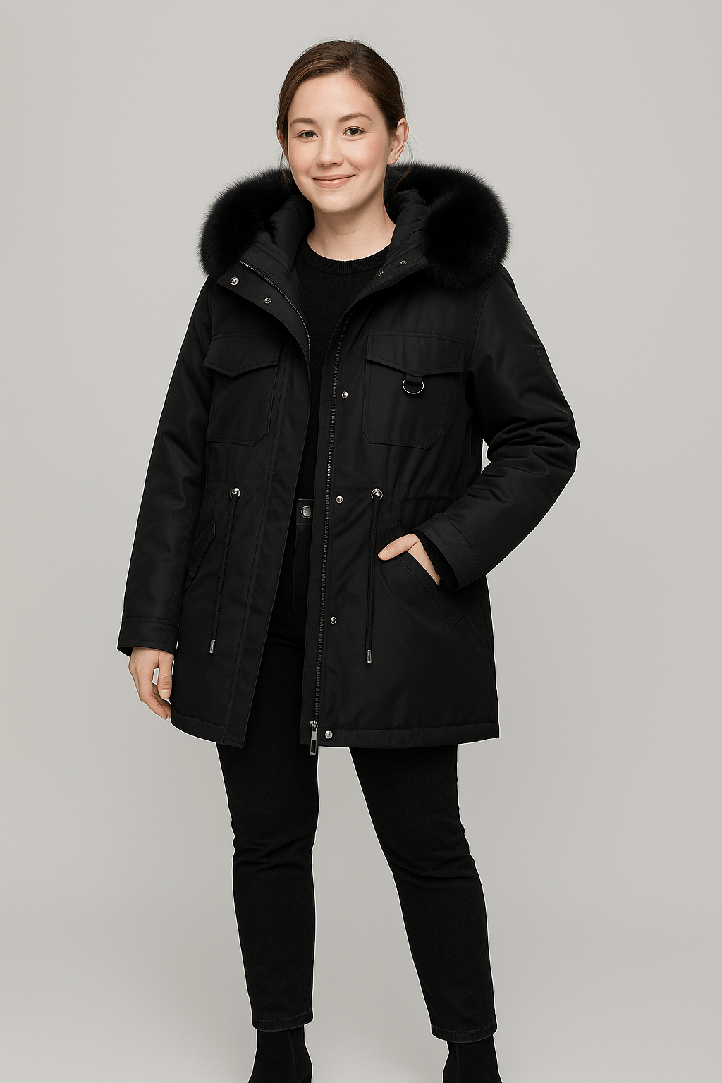 Ashford | Joly – Women’s Weather Resistant Oversized Parka with Faux Fur Hood - Ashford London Clothing