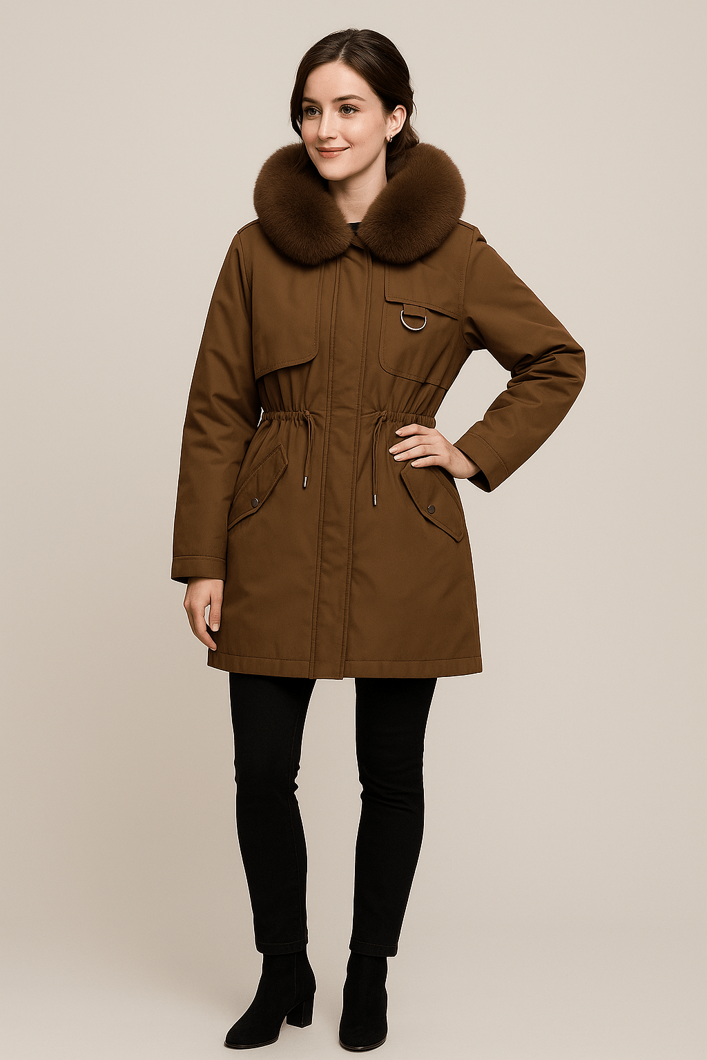 Ashford | Joly – Women’s Weather Resistant Oversized Parka with Faux Fur Hood - Ashford London Clothing